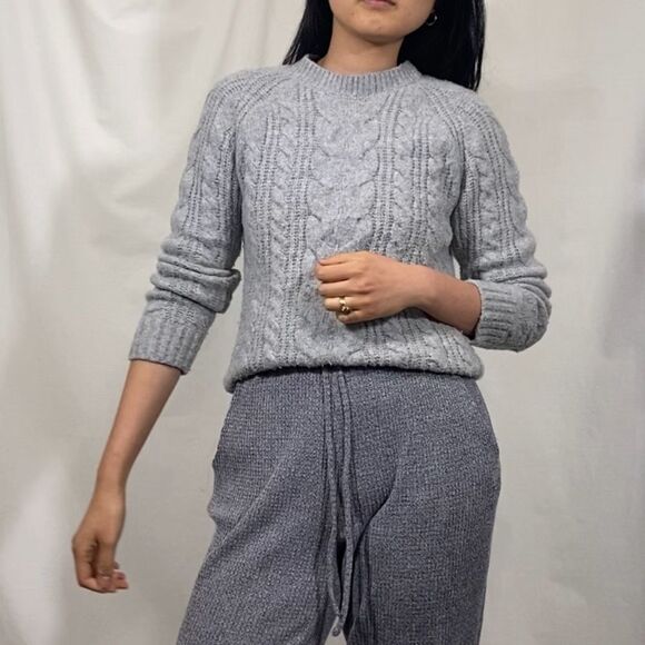Rachel Zoe Grey Chunky Knitted Sweater Pullover - Picture 1 of 8